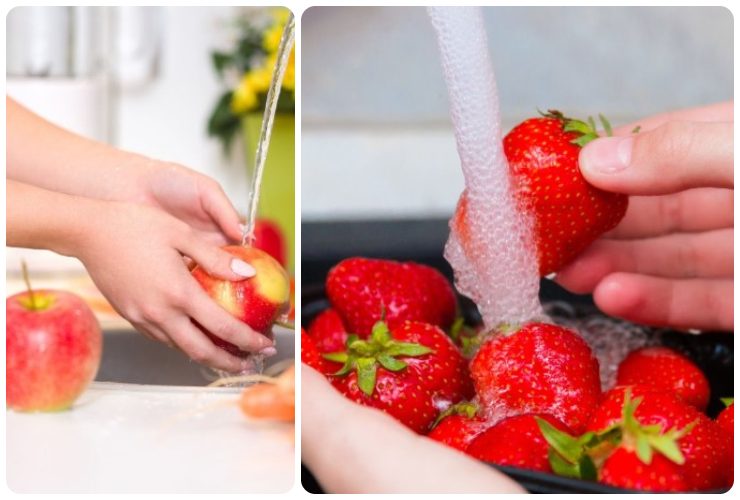 Come lavare per bene la frutta