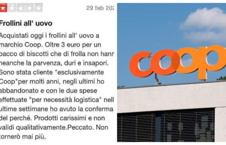 Recensione negativa su frollini Coop